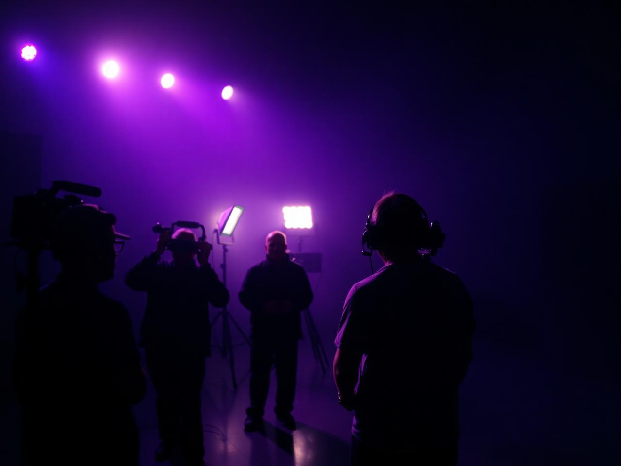 Équipe de tournage Visiora en studio